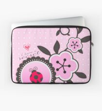 Miraculous Ladybug / Marinette Dupain-Cheng - Pink polka dot flower design Laptop Sleeve