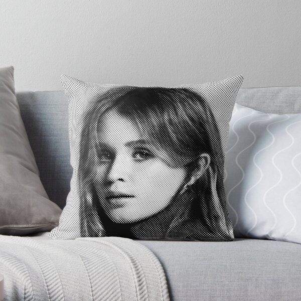 Elizabeth Lail Black & White Portrait Made Of Points | Throw Pillow