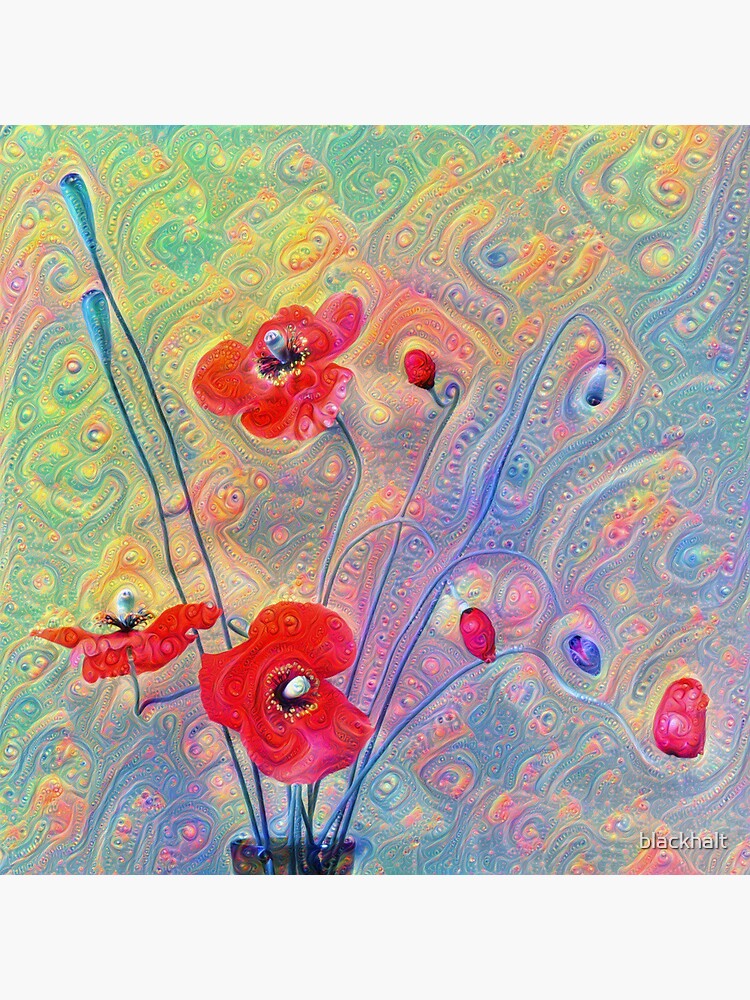 #Deepdreamed Poppies by blackhalt