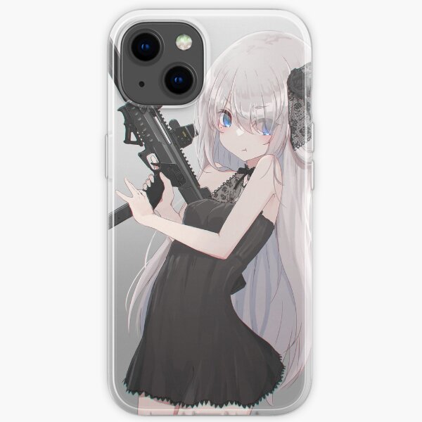 fille hentai avec des fusils Coque souple iPhone