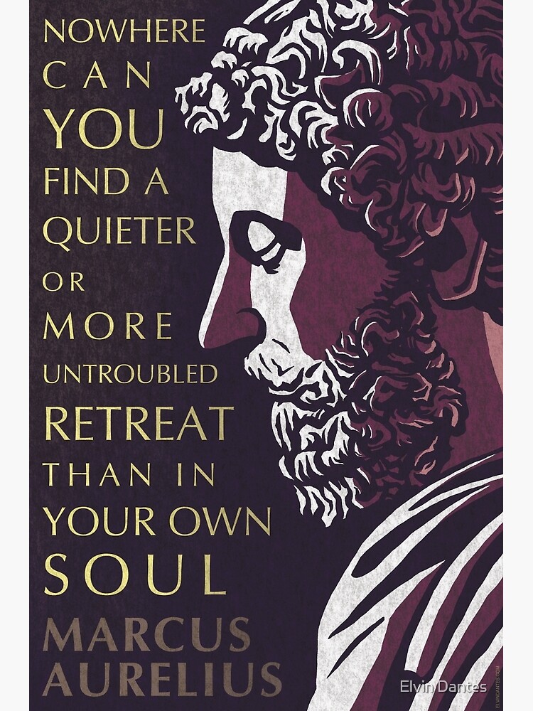 Marcus Aurelius quote: A quieter or more untroubled retreat by elvindantes