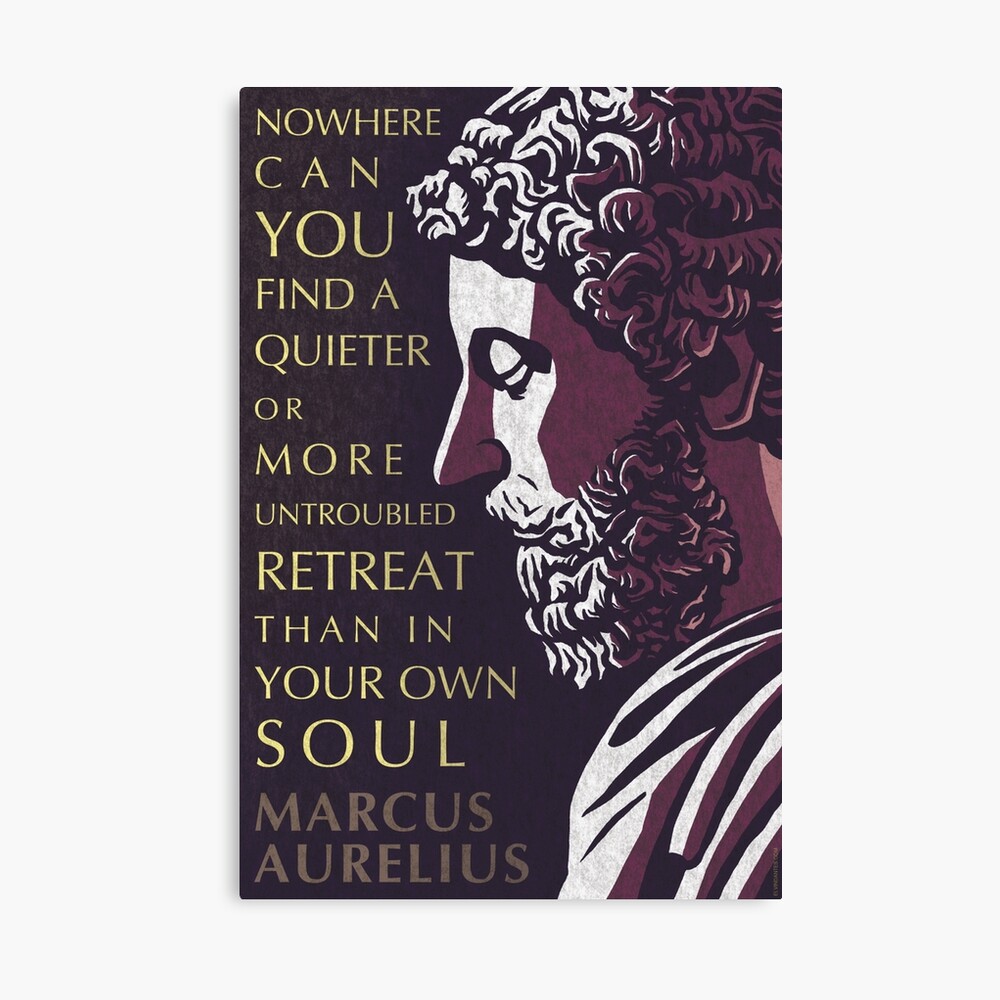 Impression Photo Marcus Aurelius Citation Une Retraite Plus Calme Ou Plus Calme Par Elvindantes Redbubble