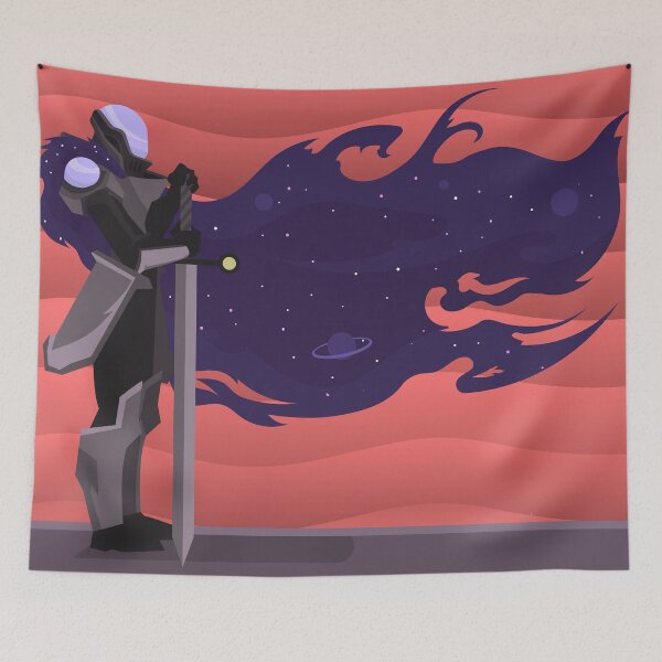 Item preview, Outer space knight with sward vector design designed and sold by SLExpress.