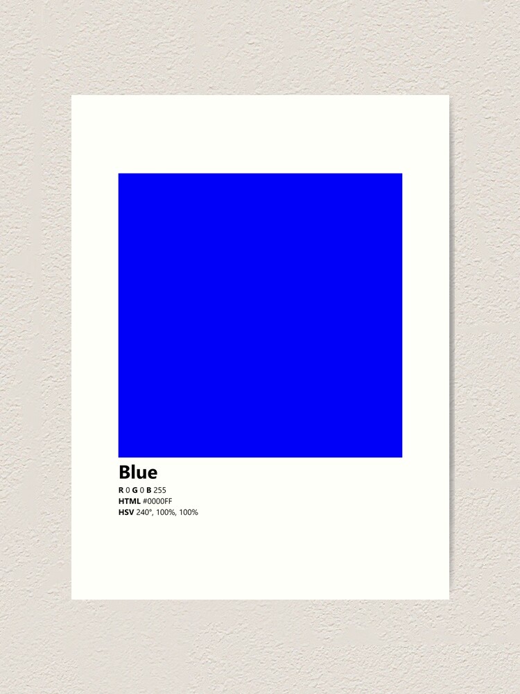 Color Swatch/Card (Blue) Poster for Sale by Pestorian