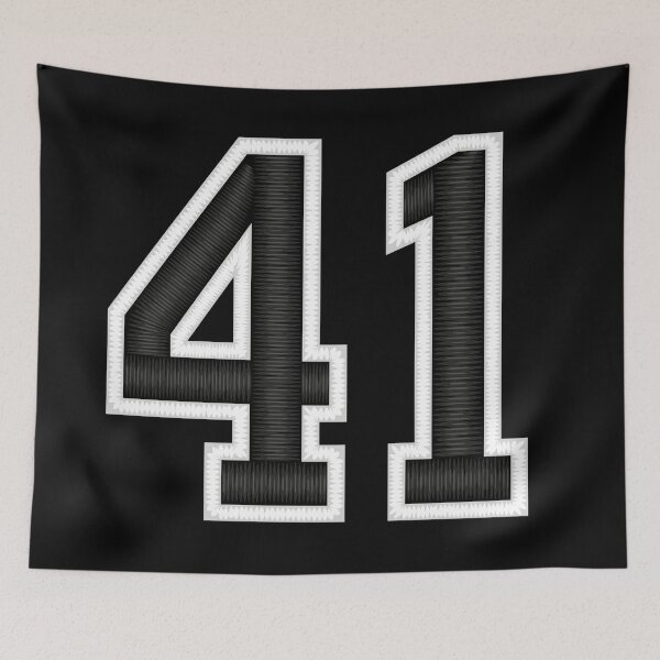 Item preview, 41 Black Jersey Sports Number forty-one Football 41 designed and sold by elhefe.