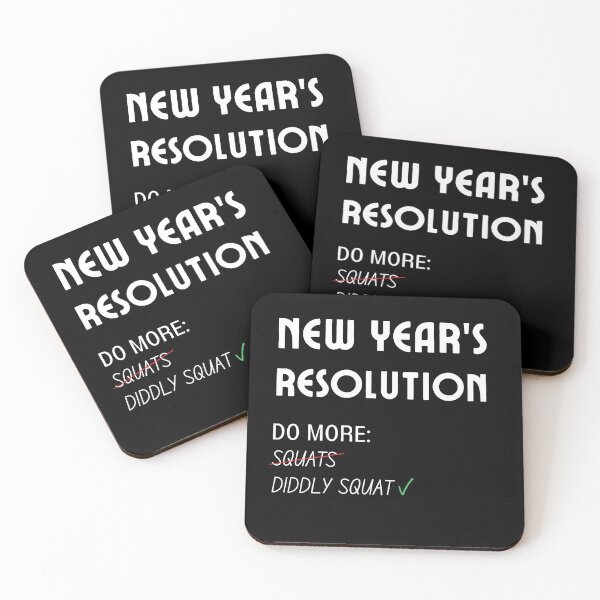 Item preview, New Year's Resolution Progress Do More Diddly Squat - Zilch - Nada - Nothing designed and sold by For the love of Pixels.