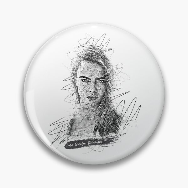Item preview, Cara Jocelyn Delevingne Abstract Sketch Art,  Cara Jocelyn Delevingne Sketch Design,  Cara Jocelyn Delevingne designed and sold by graphic-genie.