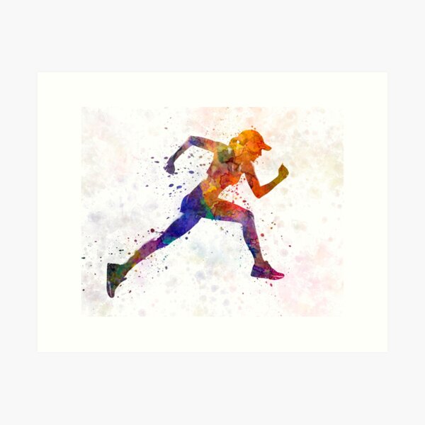 Tarjetas de felicitación for Sale con la obra «Corredor de mujer corriendo  jogger trotar silueta 02» de paulrommer