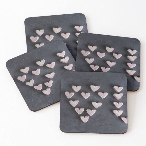 Item preview, Love heart marshmallows spelling out i love you top view designed and sold by Karrakunga.