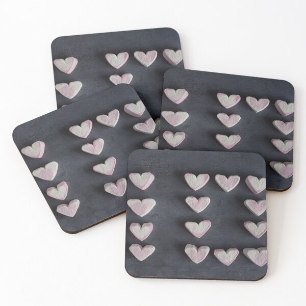 Item preview, Love heart marshmallows spelling the number ten top view designed and sold by Karrakunga.