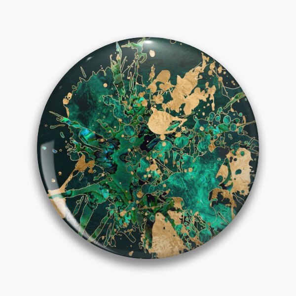 Item preview, Emerald Green and Gold abstract designed and sold by k9printart.