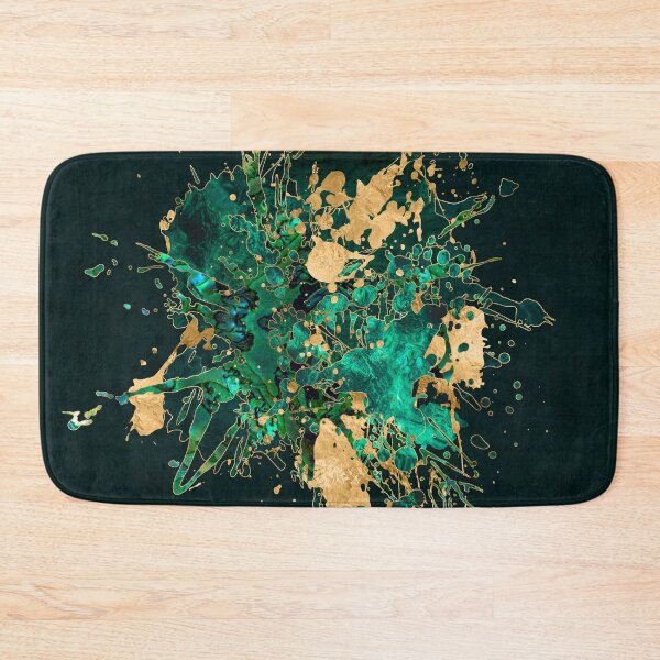 Item preview, Emerald Green and Gold abstract designed and sold by k9printart.