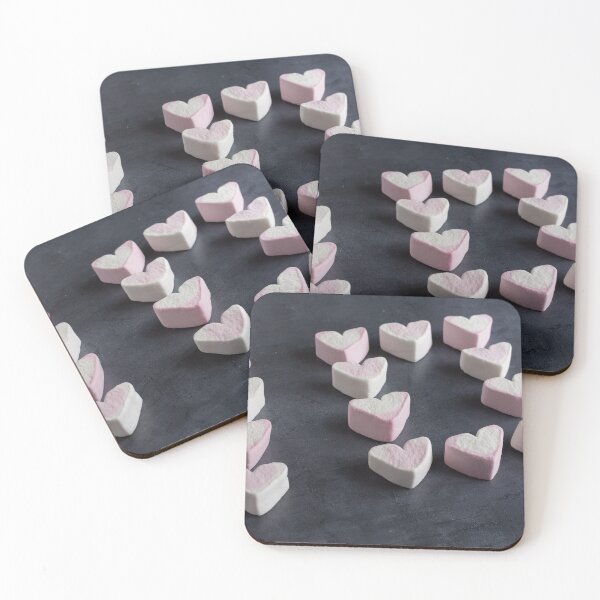 Item preview, Love heart marshmallows spelling the number ten side view designed and sold by Karrakunga.