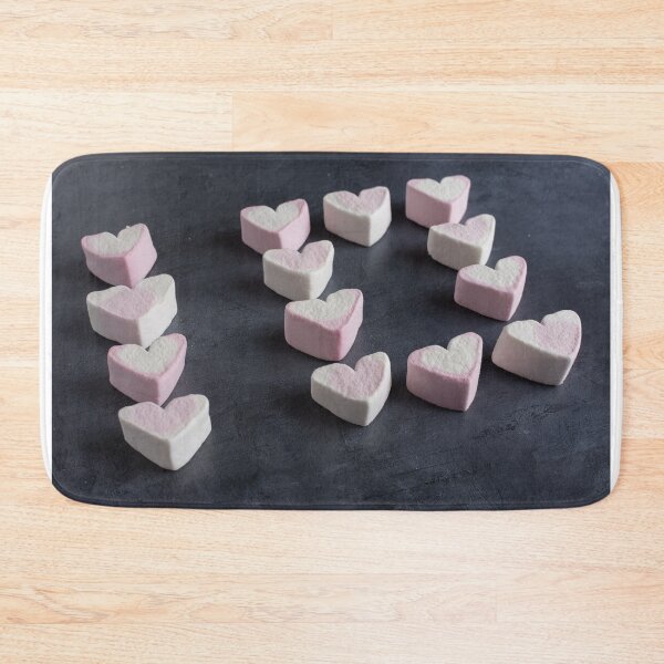 Item preview, Love heart marshmallows spelling the number ten side view designed and sold by Karrakunga.