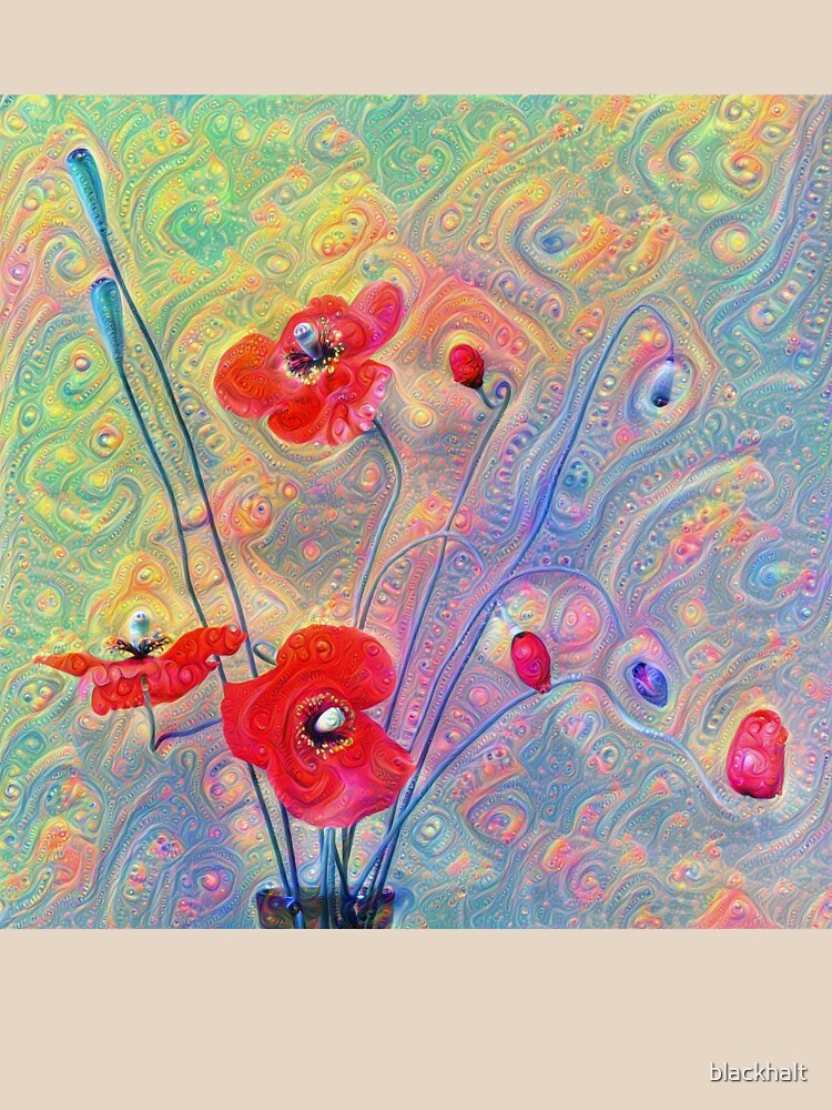 #Deepdreamed Poppies by blackhalt