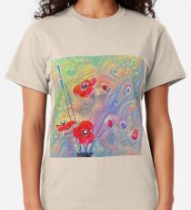 #Deepdreamed Poppies Classic T-Shirt