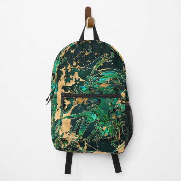 Item preview, Emerald Green and Gold abstract designed and sold by k9printart.