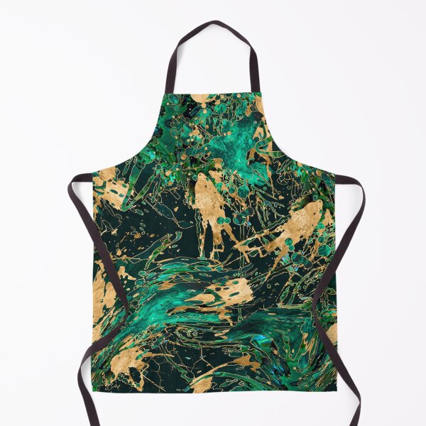 Item preview, Emerald Green and Gold abstract designed and sold by k9printart.