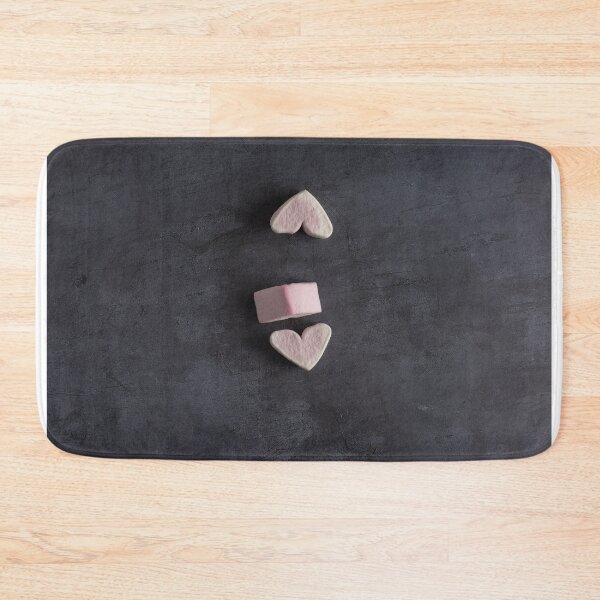 Item preview, Love heart marshmallows viewed from the top designed and sold by Karrakunga.
