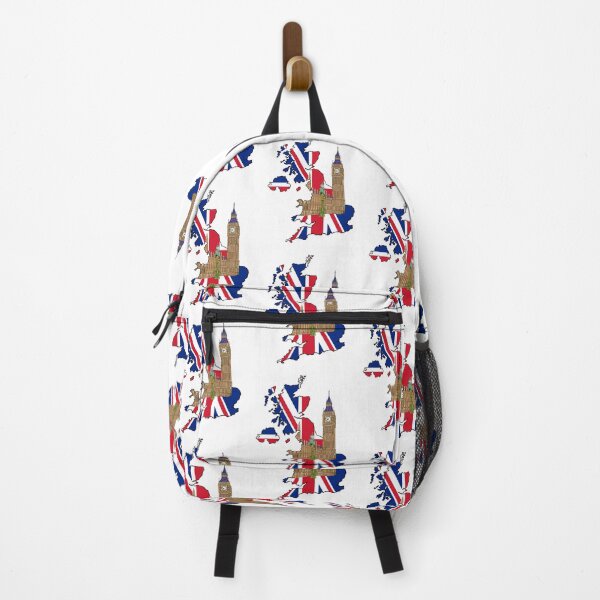 Item preview, UK's country outline & flag color and Big Ben illustration designed and sold by Kalin-Lyfe.