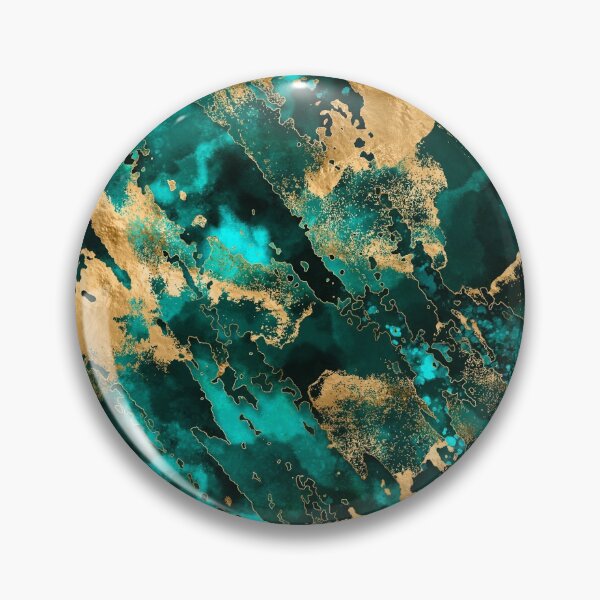 Item preview, Emerald Green and Gold abstract designed and sold by k9printart.