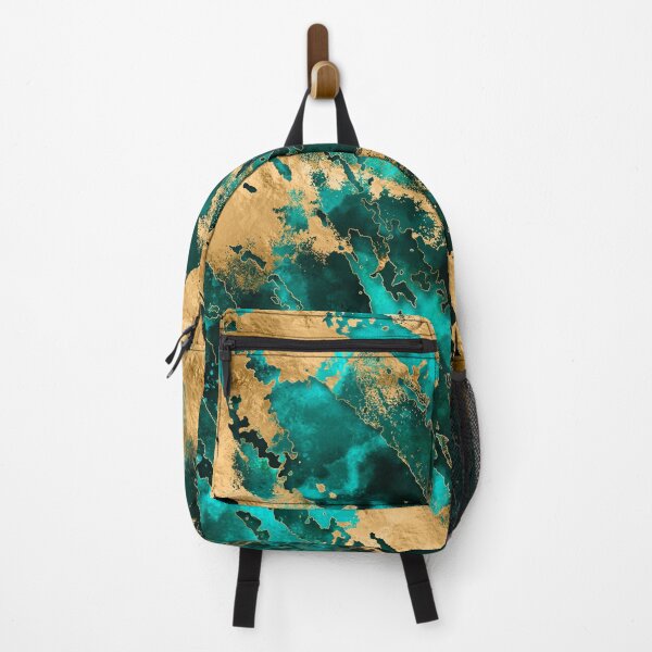 Item preview, Emerald Green and Gold abstract designed and sold by k9printart.