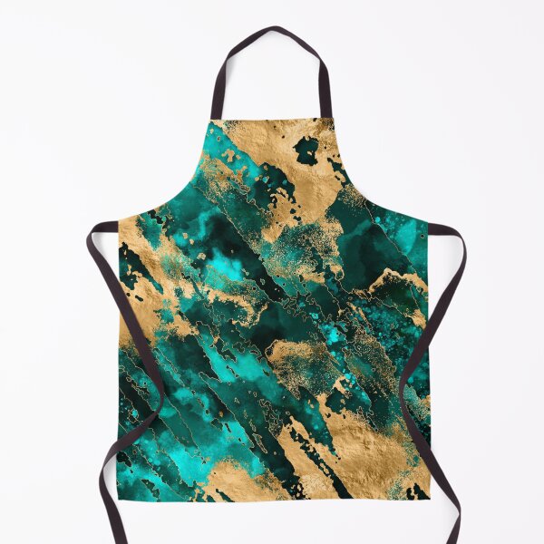 Item preview, Emerald Green and Gold abstract designed and sold by k9printart.