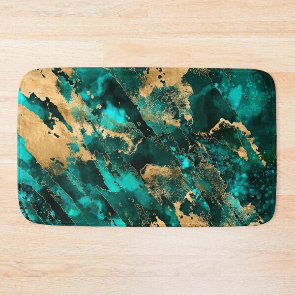 Item preview, Emerald Green and Gold abstract designed and sold by k9printart.