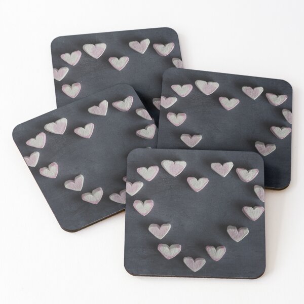 Item preview, Love heart marshmallows in the shape of a heart viewed top down designed and sold by Karrakunga.