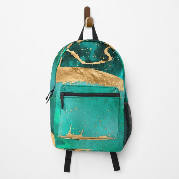 Item preview, Emerald Green and Gold abstract designed and sold by k9printart.