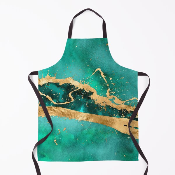 Item preview, Emerald Green and Gold abstract designed and sold by k9printart.