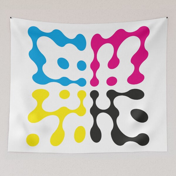 Item preview, Warped CMYK Metaball Typography designed and sold by John Uttley.