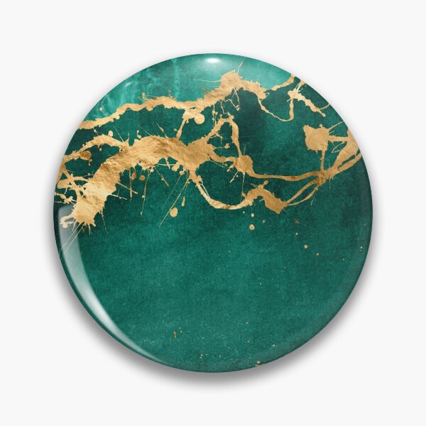 Item preview, Emerald Green and Gold abstract designed and sold by k9printart.