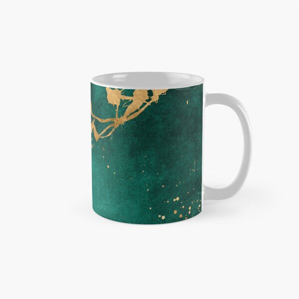 Item preview, Emerald Green and Gold abstract designed and sold by k9printart.