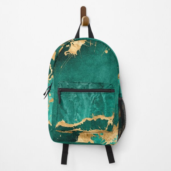 Item preview, Emerald Green and Gold abstract designed and sold by k9printart.