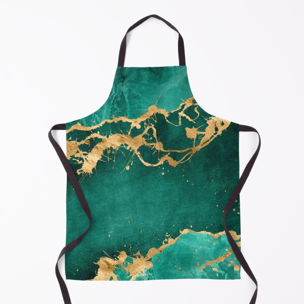 Item preview, Emerald Green and Gold abstract designed and sold by k9printart.