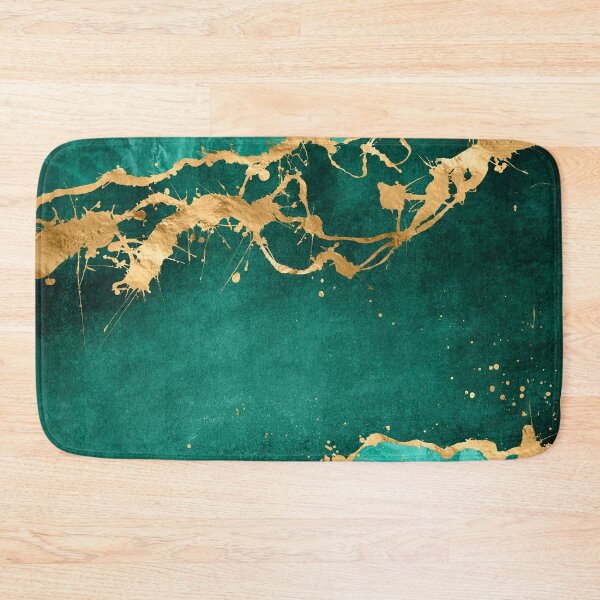 Item preview, Emerald Green and Gold abstract designed and sold by k9printart.