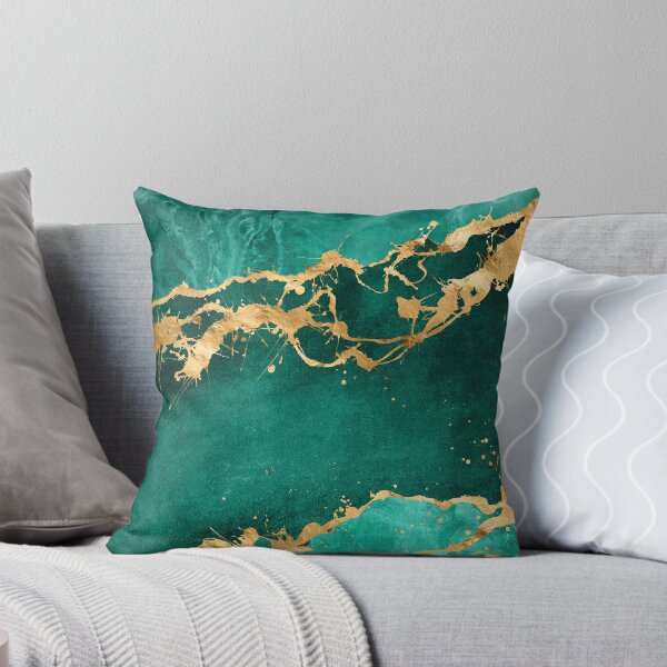 Item preview, Emerald Green and Gold abstract designed and sold by k9printart.