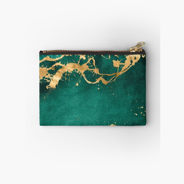 Item preview, Emerald Green and Gold abstract designed and sold by k9printart.
