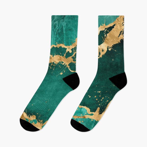 Item preview, Emerald Green and Gold abstract designed and sold by k9printart.