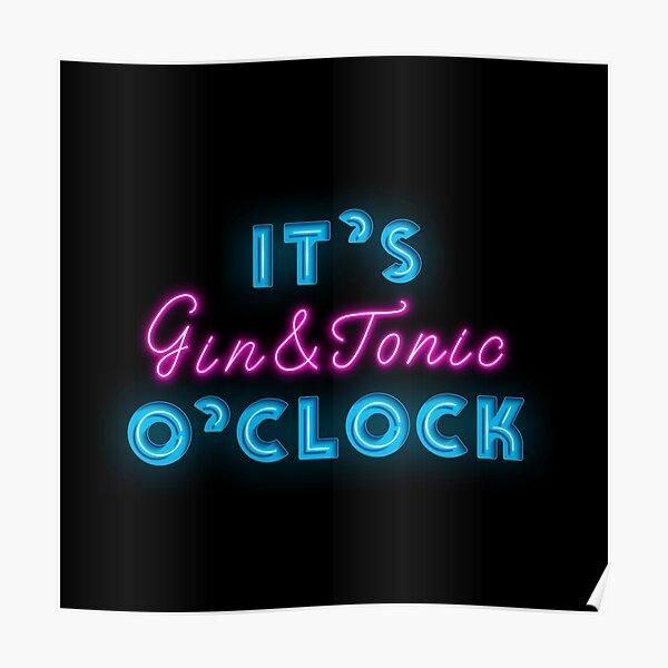 gin o clock neon sign