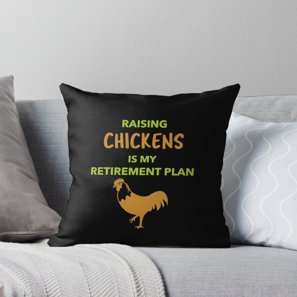 Item preview, Raising Chickens is my Retirement Plan -funny chicken design in green and brown text designed and sold by katiekendall.