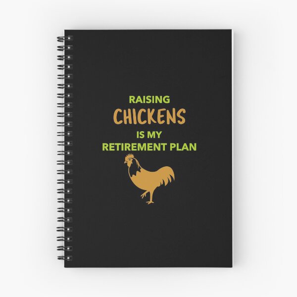 Item preview, Raising Chickens is my Retirement Plan -funny chicken design in green and brown text designed and sold by katiekendall.