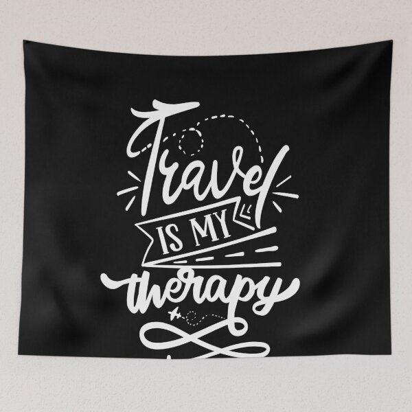 Item preview, travel is my therapy- trip and travel  designed and sold by ildafdhome.