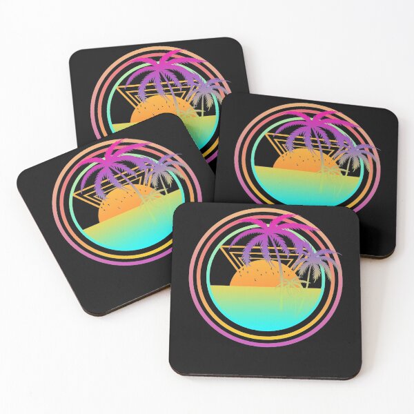 Item preview, Retro 1980s 1990s Vaporwave Palm Trees Sunset Beach Surf Art designed and sold by FucaGirl.