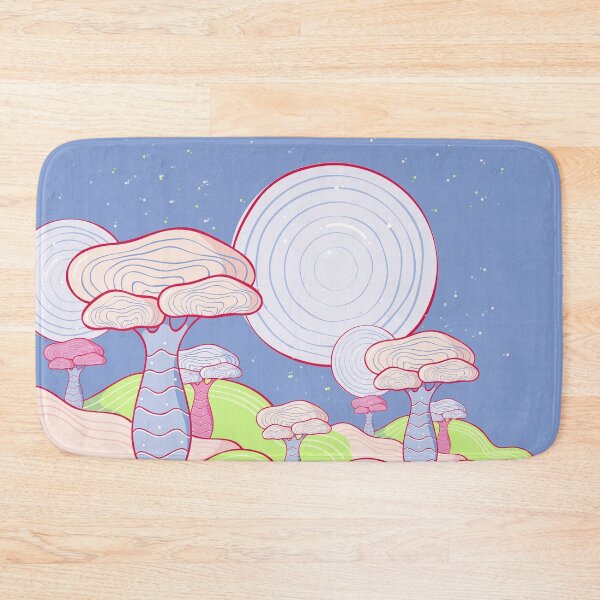 Item preview, Kawaii anime space trees | Pastel and light blue designed and sold by Lena Morf.
