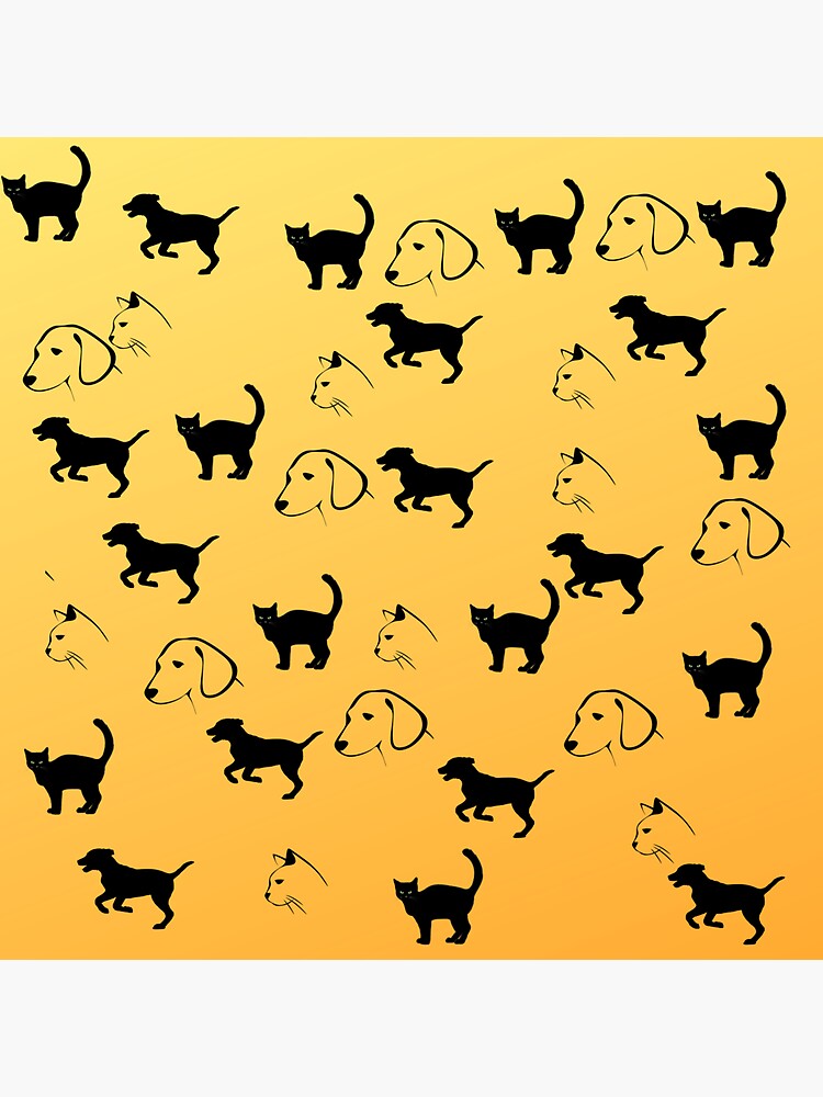 Thumbnail 3 of 3, Sticker, Cats and dogs 101 designed and sold by Semapemodiba.