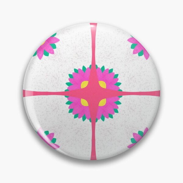 Item preview, Minimal floral tiles - pink designed and sold by Nadia Arsky.