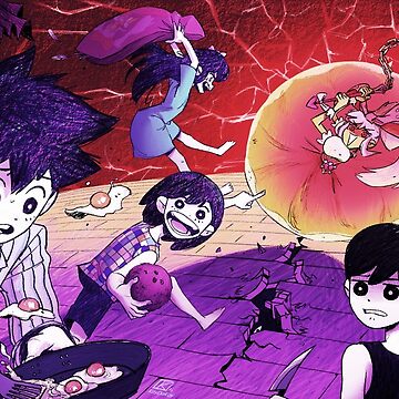 Omori Tshirt - dream world and real life fanart - omori game sticker  Art  Board Print for Sale by bonnybazooka