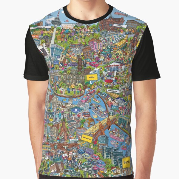 Item preview, Illustrated map of Berlin designed and sold by cartoon-city.